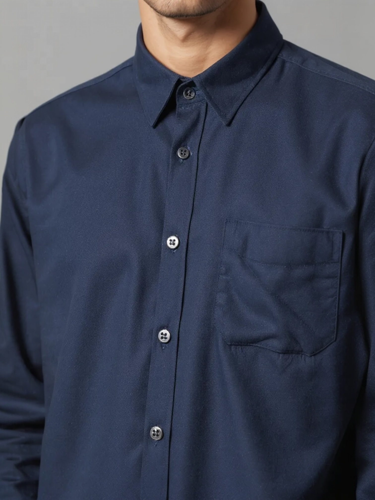 Cotton Plain Shirt